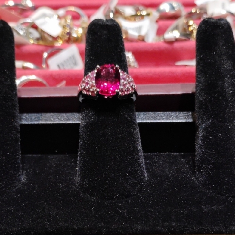 Sterling silver pink tourmaline ring NWT